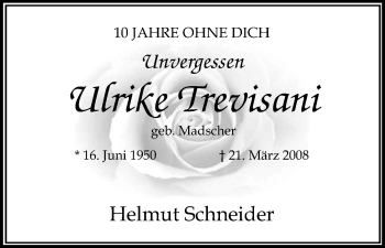 Anzeige von Ulrike Trevisani von Kölner Stadt-Anzeiger / Kölnische Rundschau / Express