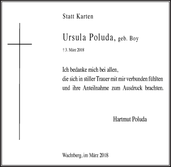 Anzeige von Ursula Poluda von  Schaufenster/Blickpunkt 