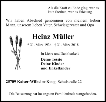Anzeige von Heinz Müller von Kölner Stadt-Anzeiger / Kölnische Rundschau / Express