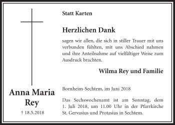 Anzeige von Anna Maria von  Schlossbote/Werbekurier 