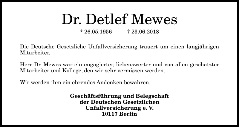  Traueranzeige für Detlef Mewes vom 30.06.2018 aus Kölner Stadt-Anzeiger / Kölnische Rundschau / Express