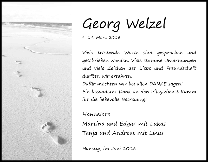  Traueranzeige für Georg Welzel vom 02.06.2018 aus Kölner Stadt-Anzeiger / Kölnische Rundschau / Express