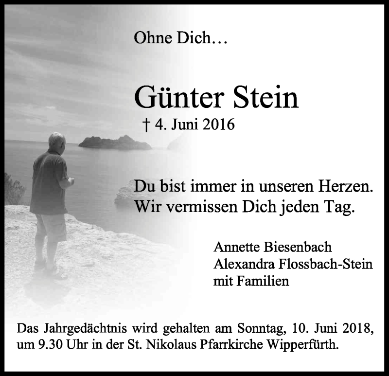  Traueranzeige für Günter Stein vom 04.06.2018 aus Kölner Stadt-Anzeiger / Kölnische Rundschau / Express