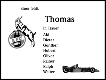 Anzeige von Thomas  von Kölner Stadt-Anzeiger / Kölnische Rundschau / Express