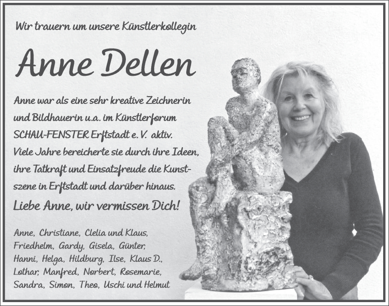  Traueranzeige für Anna Dellen vom 04.07.2018 aus  Werbepost 