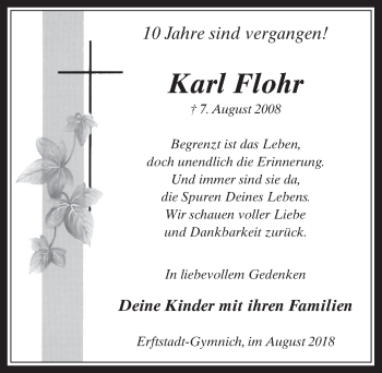 Anzeige von Karl Flohr von  Werbepost 