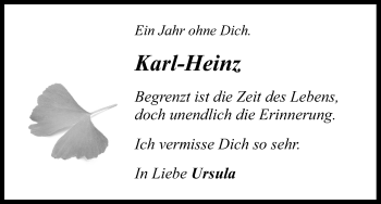Anzeige von Karl-Heinz  von GS