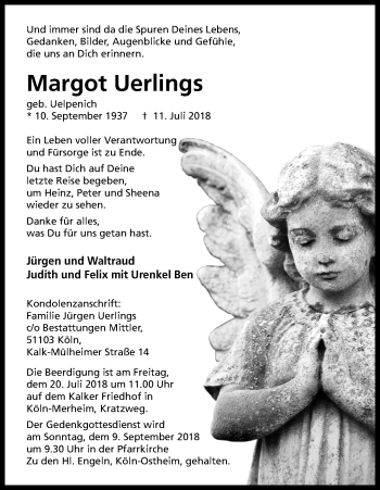 Anzeige von Margot Uerlings von GS