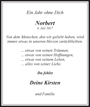 Anzeige von Norbert  von  Werbepost 
