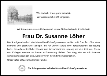 Anzeige von Susanne Löher von GS