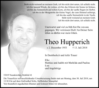 Anzeige von Theo Hupperich von GS