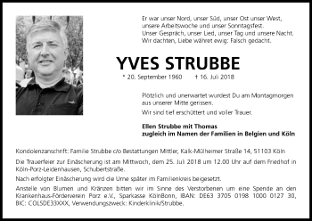 Anzeige von Yves Strubbe von GS