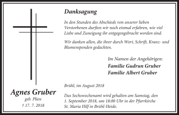 Anzeige von Agnes Gruber von  Schlossbote/Werbekurier 