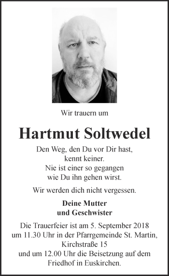 Anzeige von Hartmut Soltwedel von  Blickpunkt Euskirchen 