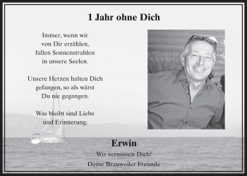 Anzeige von Erwin  von  Sonntags-Post 