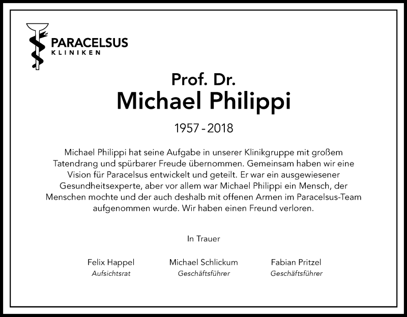  Traueranzeige für Michael Philippi vom 18.09.2018 aus Kölner Stadt-Anzeiger / Kölnische Rundschau / Express