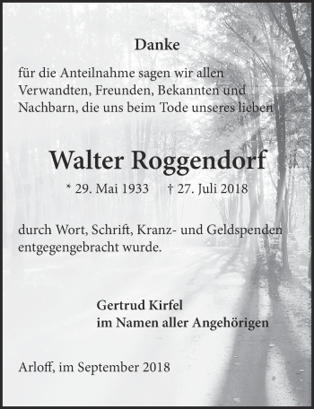 Anzeige von Walter Roggendorf von  Blickpunkt Euskirchen 