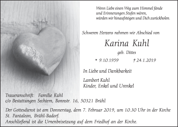 Anzeige von Karina Kuhl von  Schlossbote/Werbekurier 