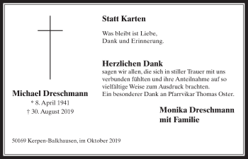 Anzeige von Monika Dreschmann von  Werbepost 