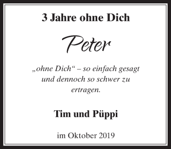 Anzeige von Peter  von  Werbepost 