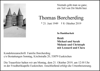 Anzeige von Thomas Borcherding von  Blickpunkt Euskirchen 