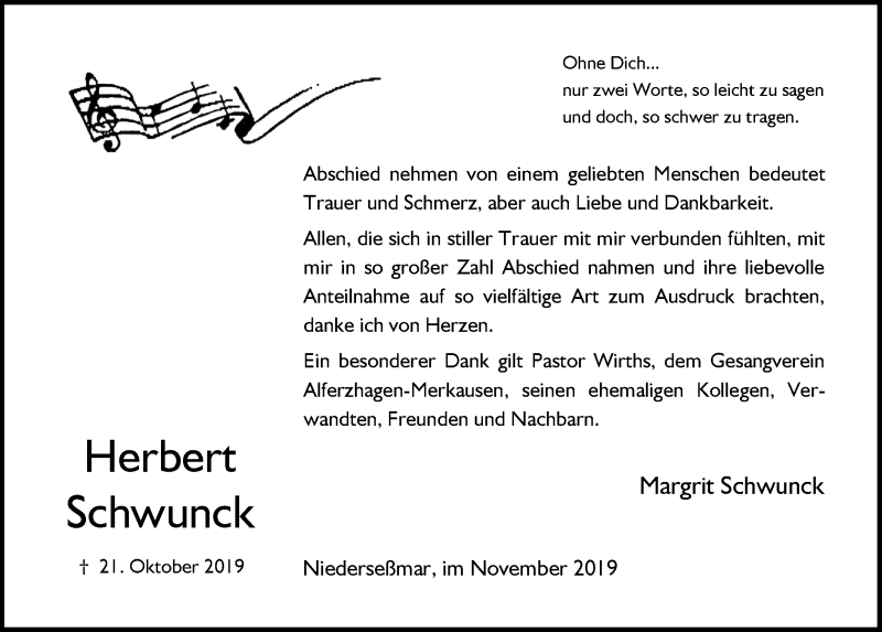  Traueranzeige für Herbert Schwunck vom 18.07.2023 aus  Anzeigen Echo 