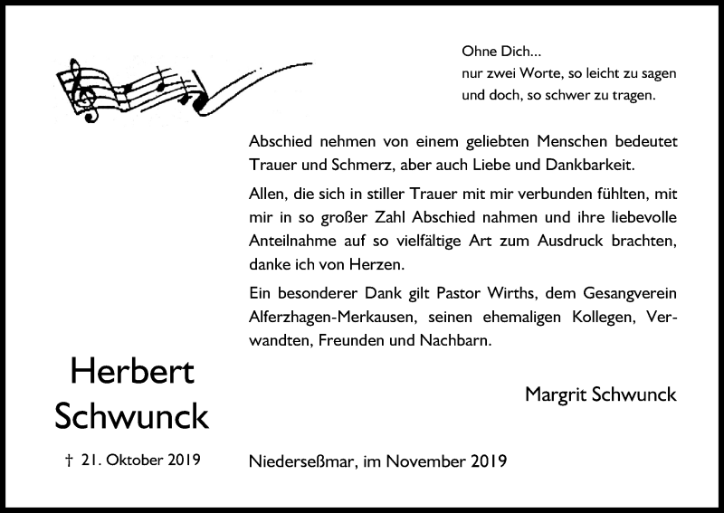  Traueranzeige für Herbert Schwunck vom 18.07.2023 aus Kölner Stadt-Anzeiger / Kölnische Rundschau / Express