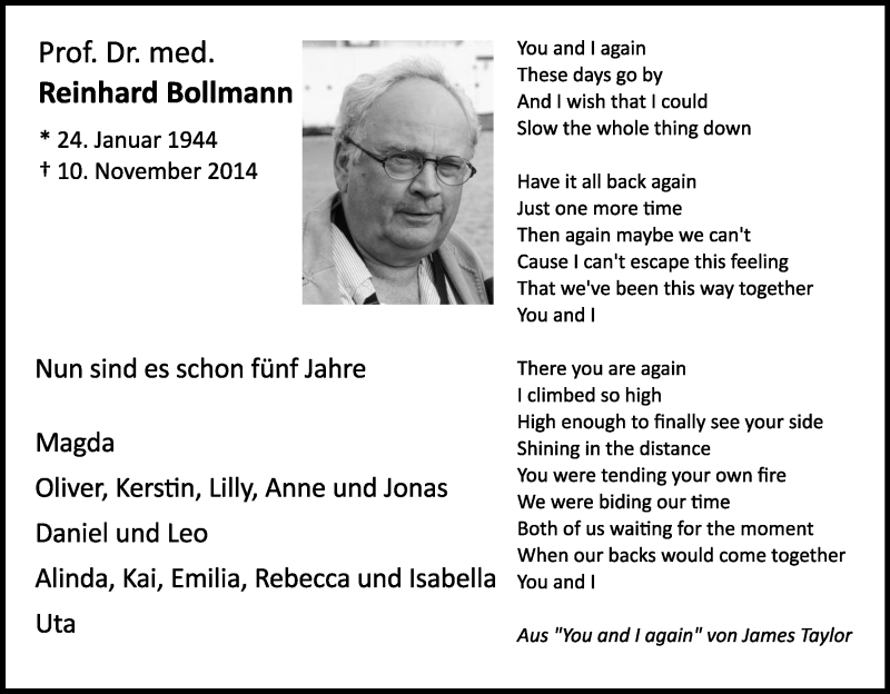  Traueranzeige für Reinhard Bollmann vom 18.07.2023 aus Kölner Stadt-Anzeiger / Kölnische Rundschau / Express
