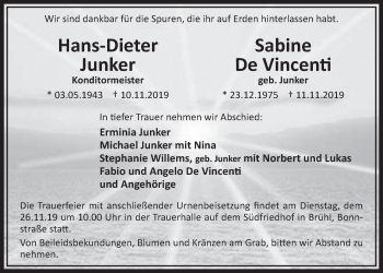Anzeige von Sabine De Vincenti von  Schlossbote/Werbekurier 