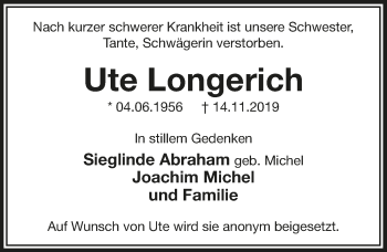Anzeige von Ute Longerich von  Lokale Informationen 