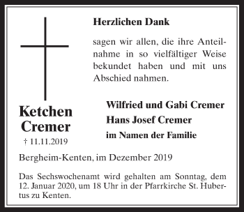 Anzeige von Ketchen Cremer von  Werbepost 