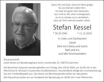 Anzeige von Stefan Kessel von  Blickpunkt Euskirchen 