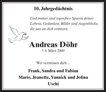 Anzeige von Andreas Döhr von  Werbepost 