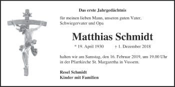 Anzeige von Matthias Schmidt von  Blickpunkt Euskirchen 