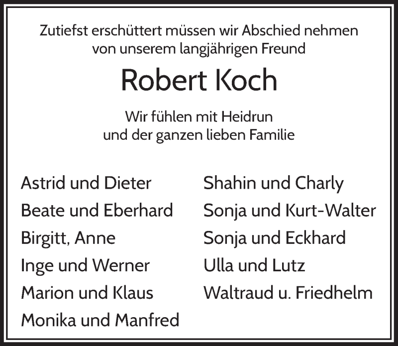  Traueranzeige für Robert Koch vom 20.02.2019 aus  Lokalanzeiger 