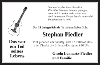 Anzeige von Stephan Fiedler von  Werbepost 