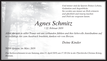 Anzeige von Agnes Schmitz von  Werbepost 