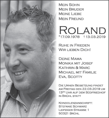Anzeige von Roland  von  Schlossbote/Werbekurier 