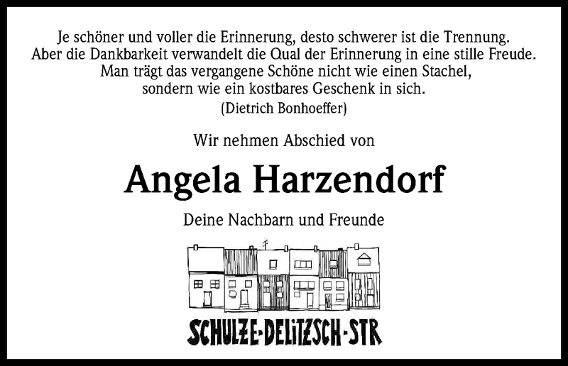  Traueranzeige für Angela Harzendorf vom 27.04.2019 aus Kölner Stadt-Anzeiger / Kölnische Rundschau / Express