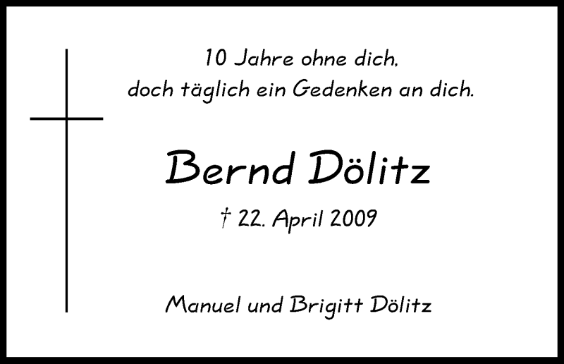  Traueranzeige für Bernd Dölitz vom 23.04.2019 aus Kölner Stadt-Anzeiger / Kölnische Rundschau / Express