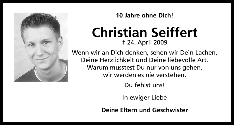  Traueranzeige für Christian Seiffert vom 18.07.2023 aus Kölner Stadt-Anzeiger / Kölnische Rundschau / Express