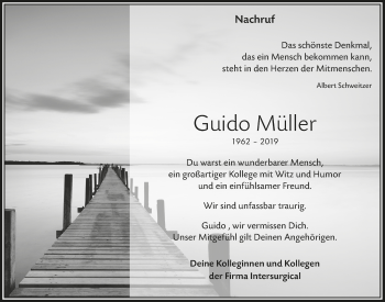 Anzeige von Guido Müller von  Extra Blatt 