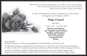 Anzeige von Helga Cierpiol von  Werbepost 