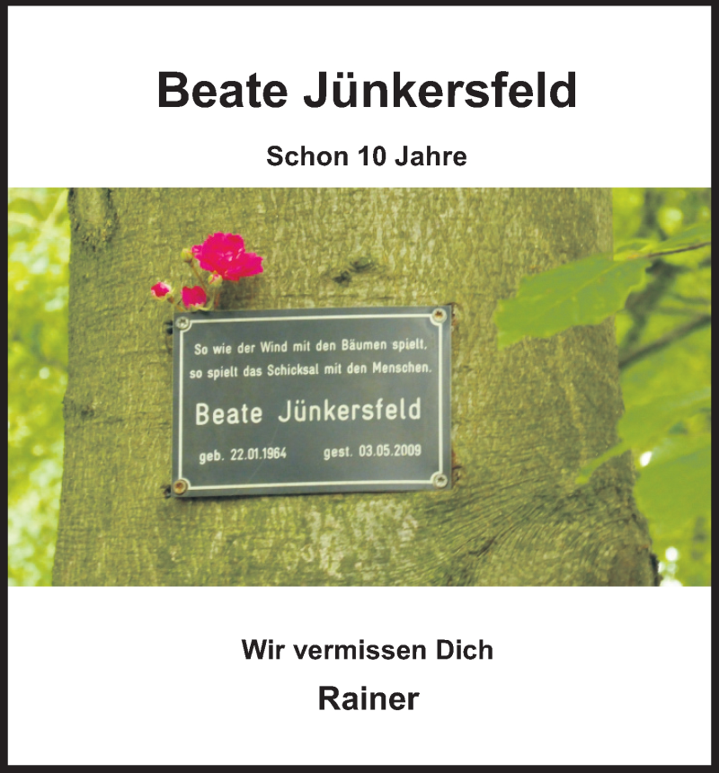  Traueranzeige für Beate Jünkersfeld vom 18.07.2023 aus Kölner Stadt-Anzeiger / Kölnische Rundschau / Express
