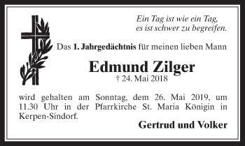 Anzeige von Edmund Zager von  Werbepost 