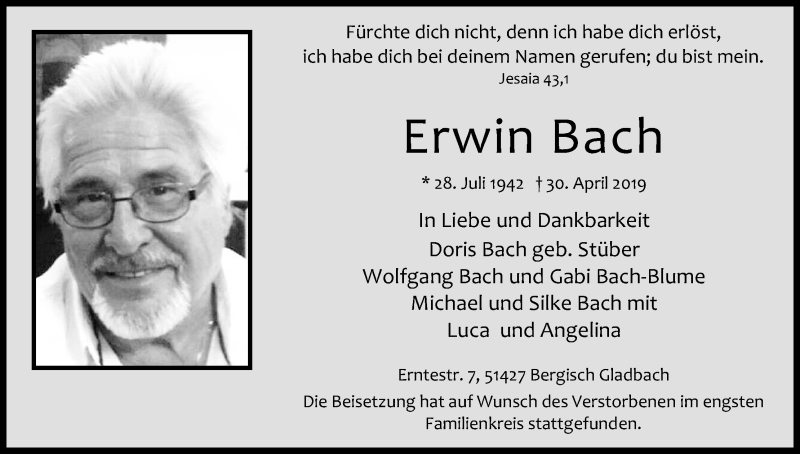 Bach köln erwin What Is