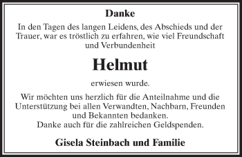Anzeige von Helmut  von  Schlossbote/Werbekurier 