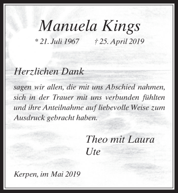 Anzeige von Manuela Kings von  Werbepost 