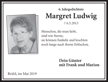 Anzeige von Margret Ludwig von  Schlossbote/Werbekurier 