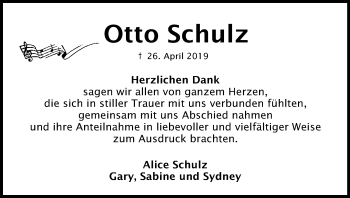 Anzeige von Otto Schulz von Kölner Stadt-Anzeiger / Kölnische Rundschau / Express